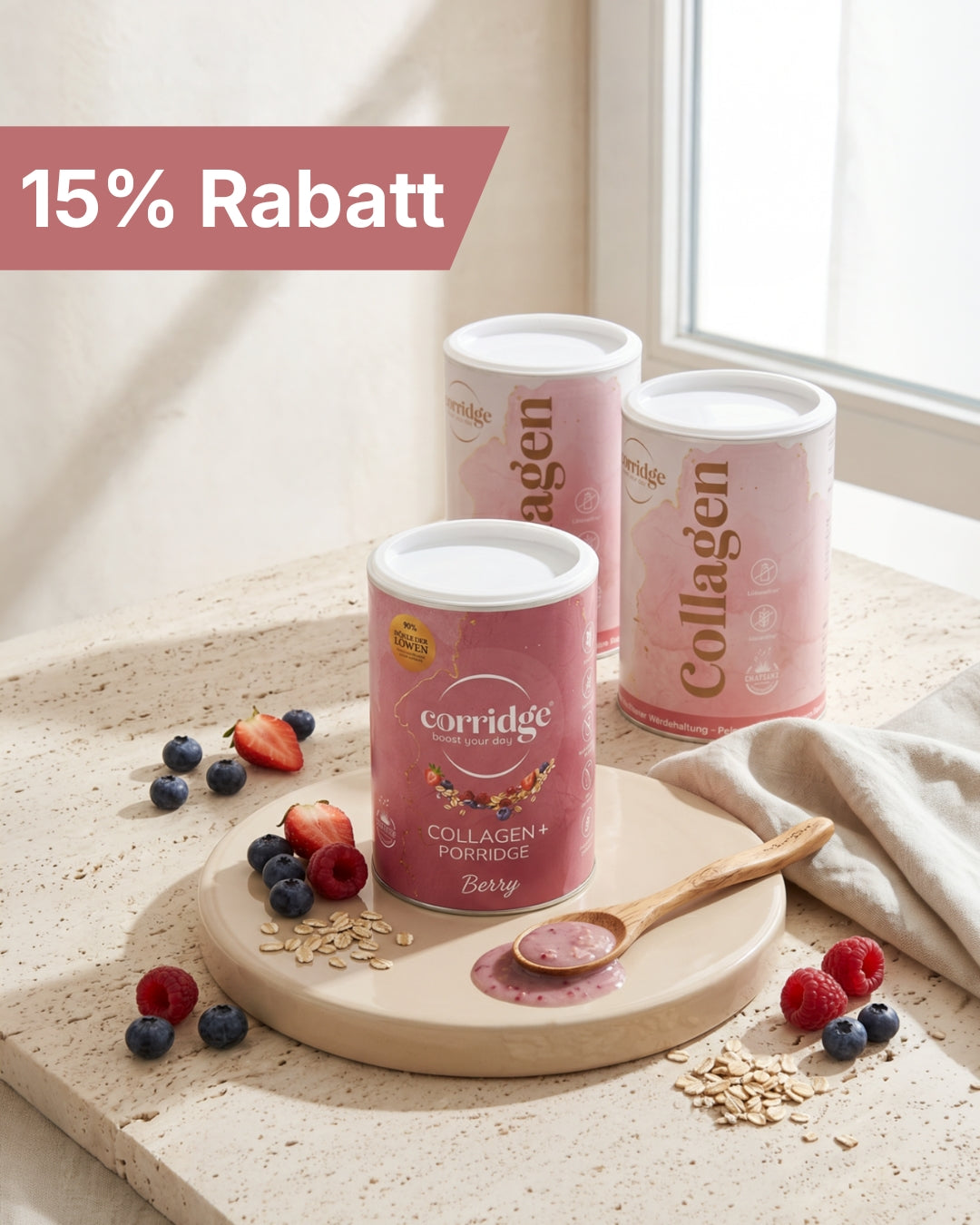 Beauty Routine Bundle - 2x Collagen Pulver & 1x Corridge Berry
