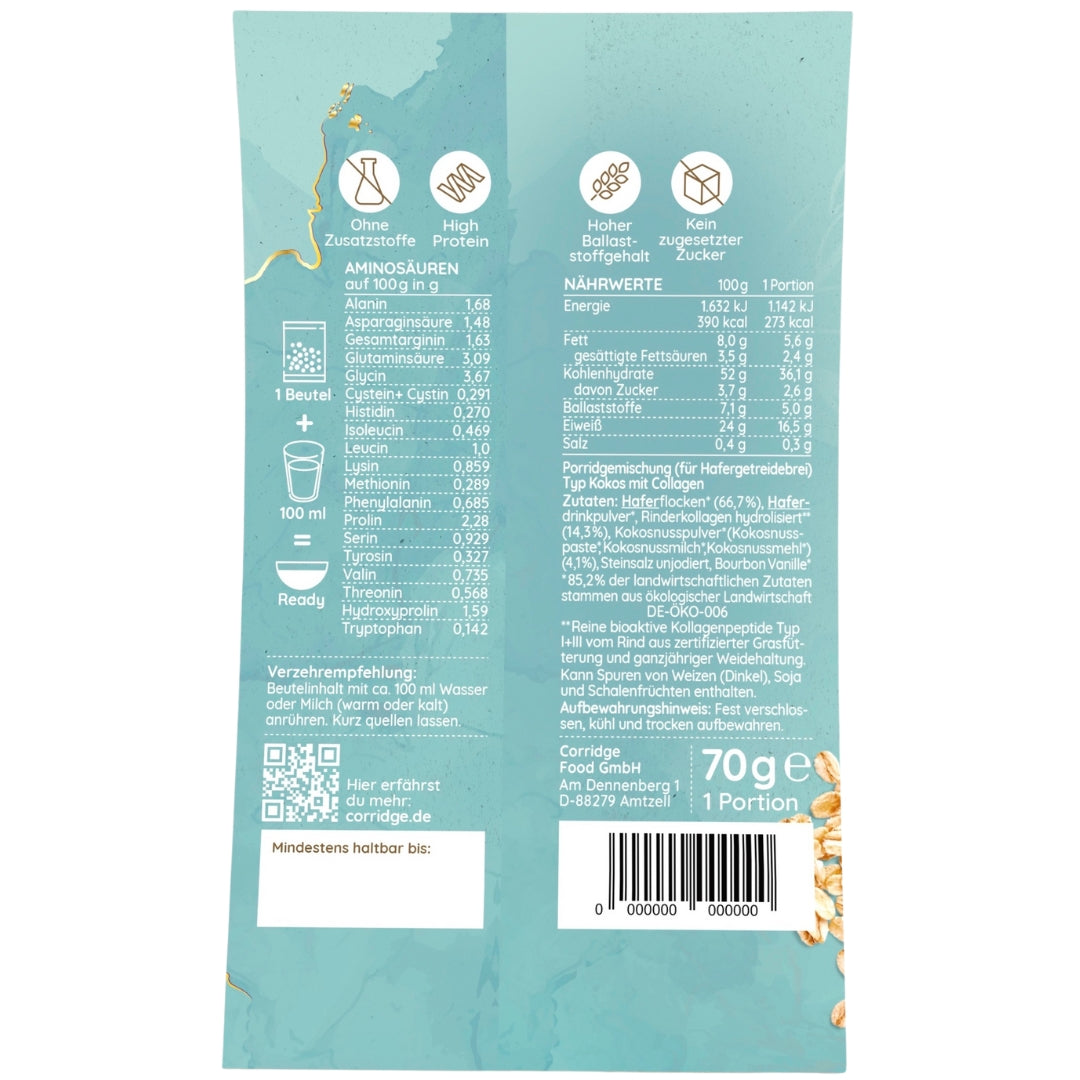 Corridge® Kokos mit Collagen - 10er Box