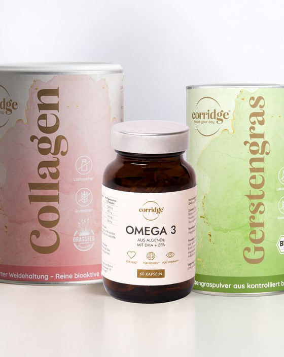 Daily Essentials Bundle | Collagen, Omega-3 & Gerstengras