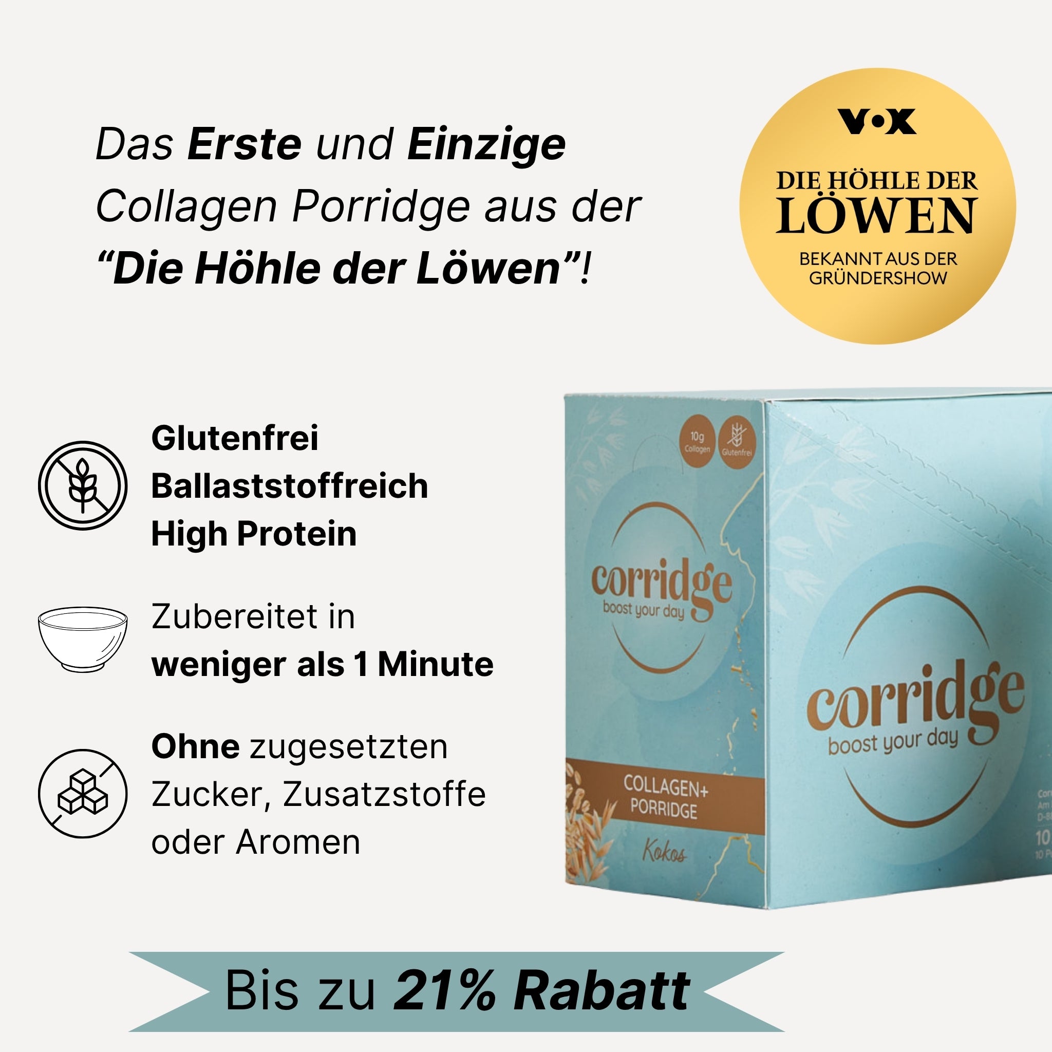 Corridge® Kokos mit Collagen - 10er Box