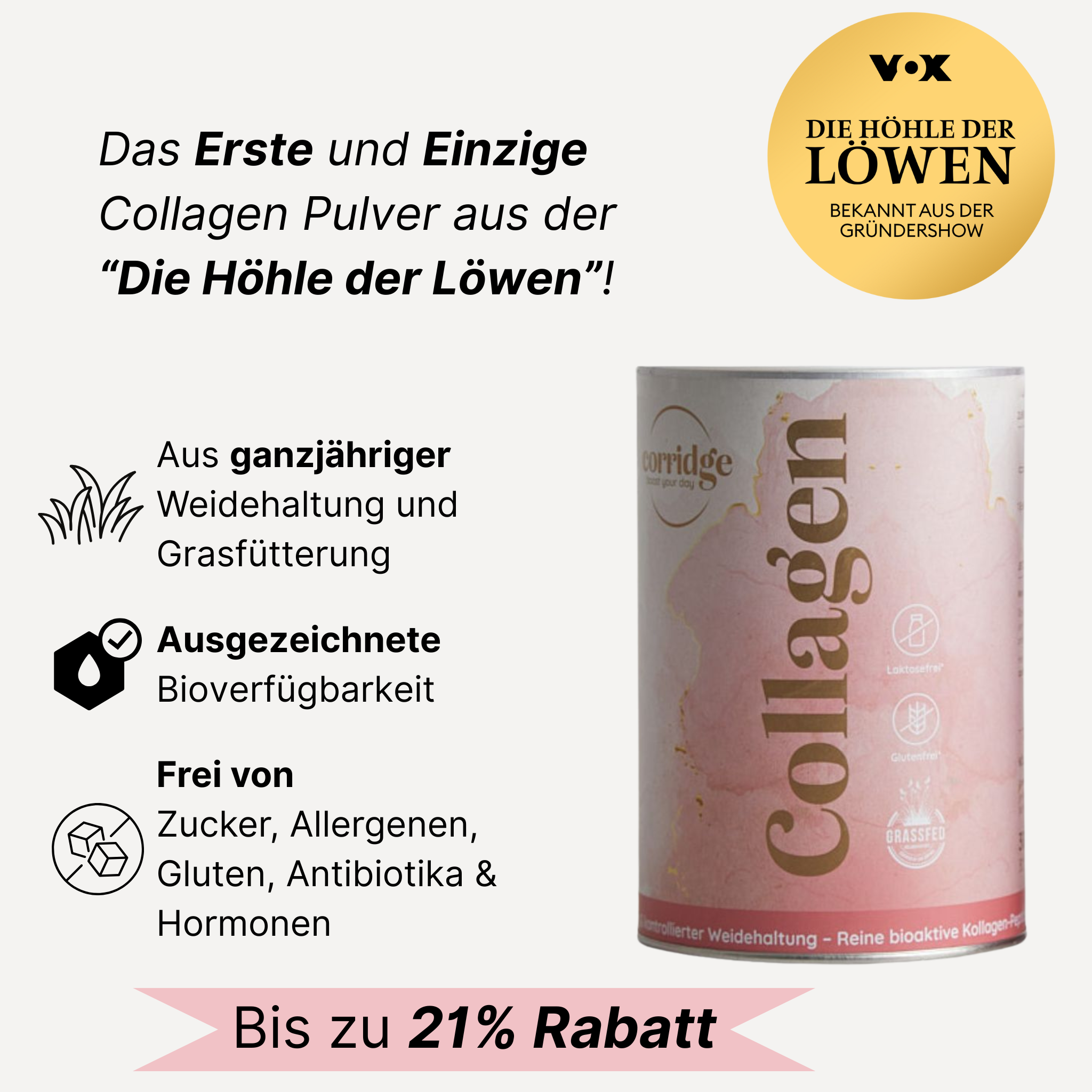Corridge® Premium Collagen Pulver